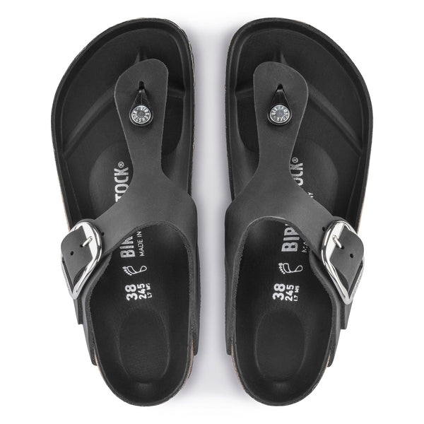 GIZEH BIG BUCKLE - NOIR - CUIR HUILÉ