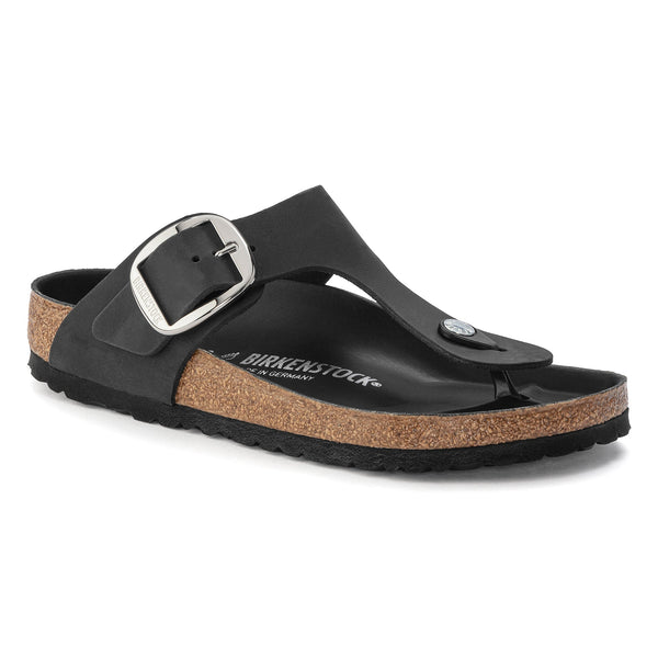 GIZEH BIG BUCKLE - NOIR - CUIR HUILÉ